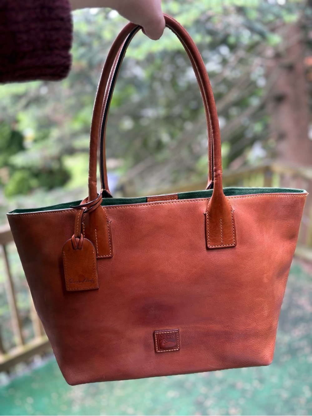 Dooney And Bourke Florentine Natural Leather Small Russell Tote